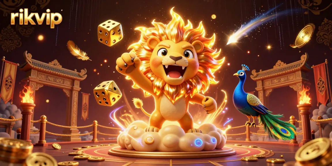 Experience the thrilling gaming atmosphere at rikvip with a vibrant 3D casino illustration showcasing iconic characters and dynamic elements.