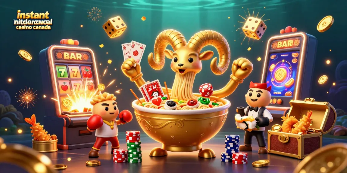 Witness the excitement of an instant withdrawal casino Canada with vibrant characters and a dynamic gaming scene.